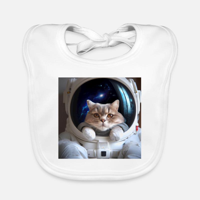 Cat in space Organic Baby Bibs