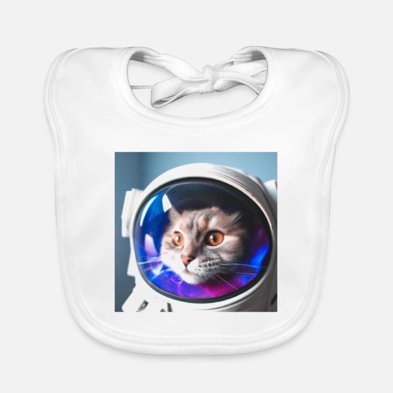 Chat dans l’espace Bavoir bio Bébé