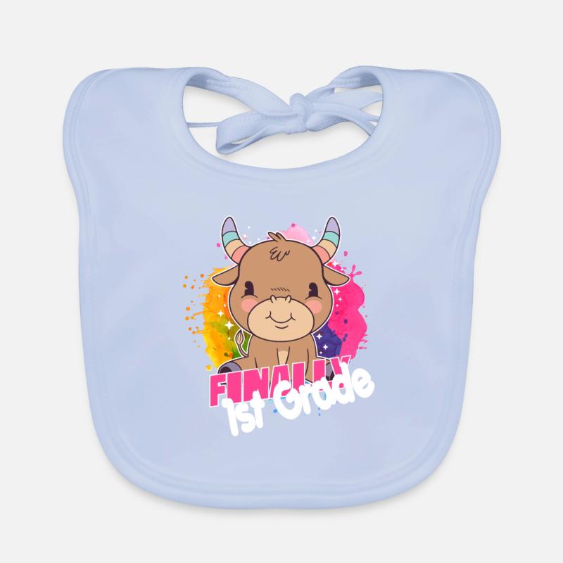 Finally 1st Grade, First Grader Organic Baby Bibs