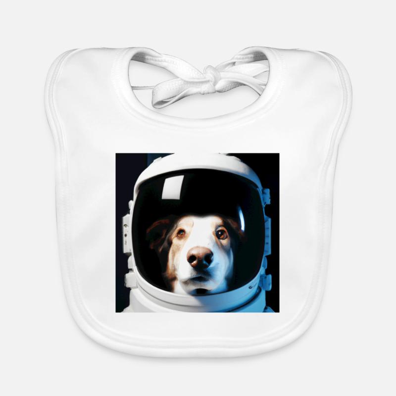 Dog in space Organic Baby Bibs