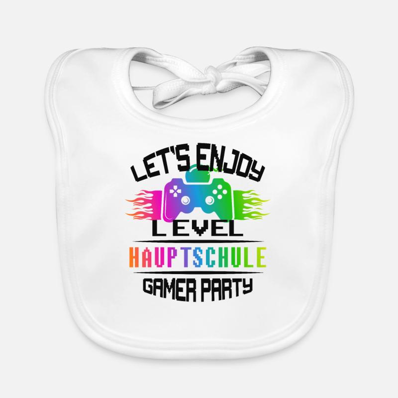 Level HAUPTSCHULE keep calm and game on Baby Bio-Lätzchen