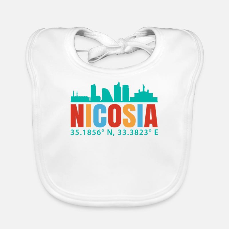 Nikosia - Baby Bio-Lätzchen - Weiß