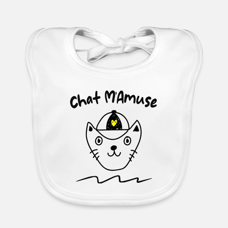 chat m'amuse Bavoir bio Bébé