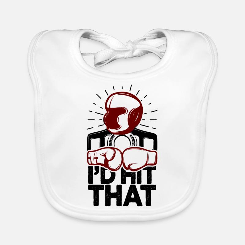 J’aurais frappé ce drôle de boxe retro boxer Bavoir bio Bébé