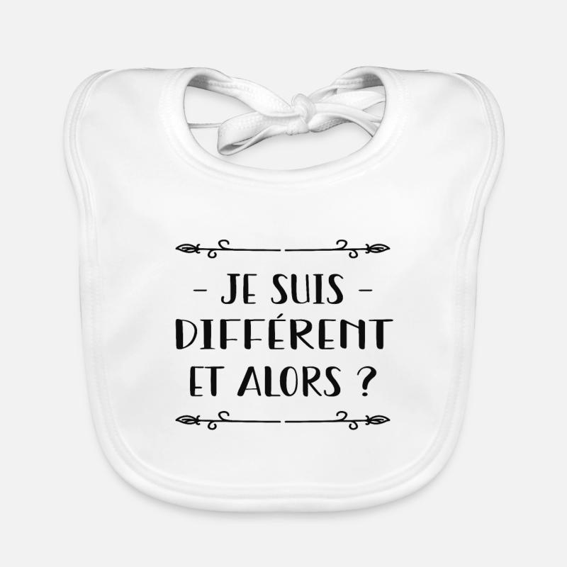 Je suis différent, et alors ? Bavoir bio Bébé
