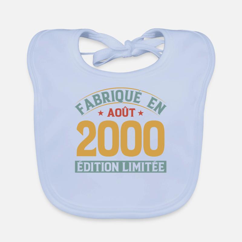 Fabriqué En Août 2000 Édition Limitée Bavoir bio Bébé