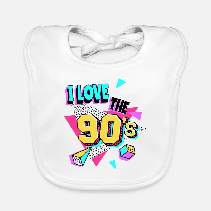 90s I Love The 90s Organic Baby Bibs