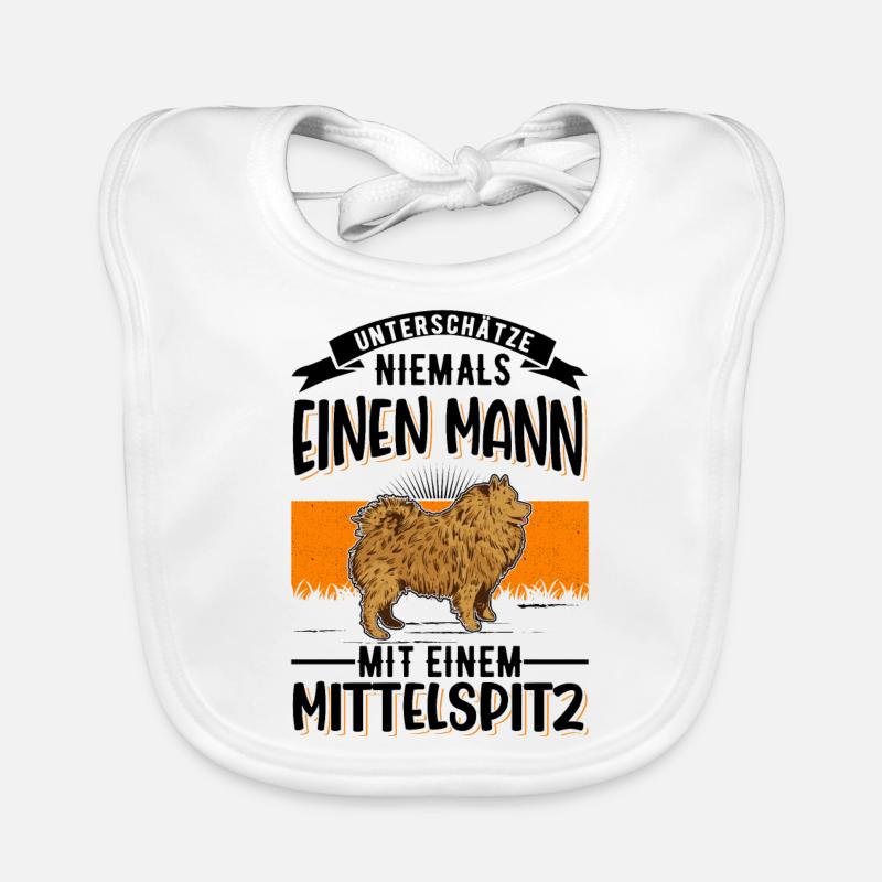 Mittelspitz Mann Baby Bio-Lätzchen