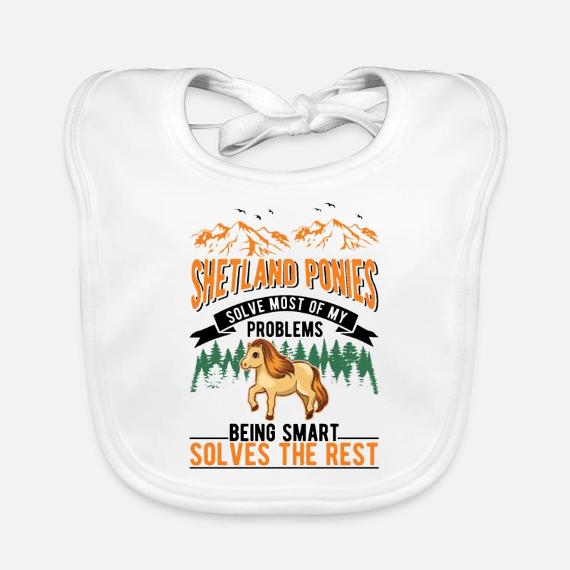 Shetland Pony Geschenk Shetty Baby Bio-Lätzchen