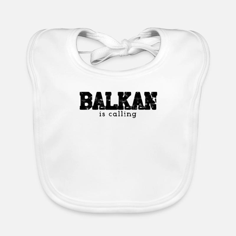 Balkan saying BALKAN is calling gift idea Organic Baby Bibs