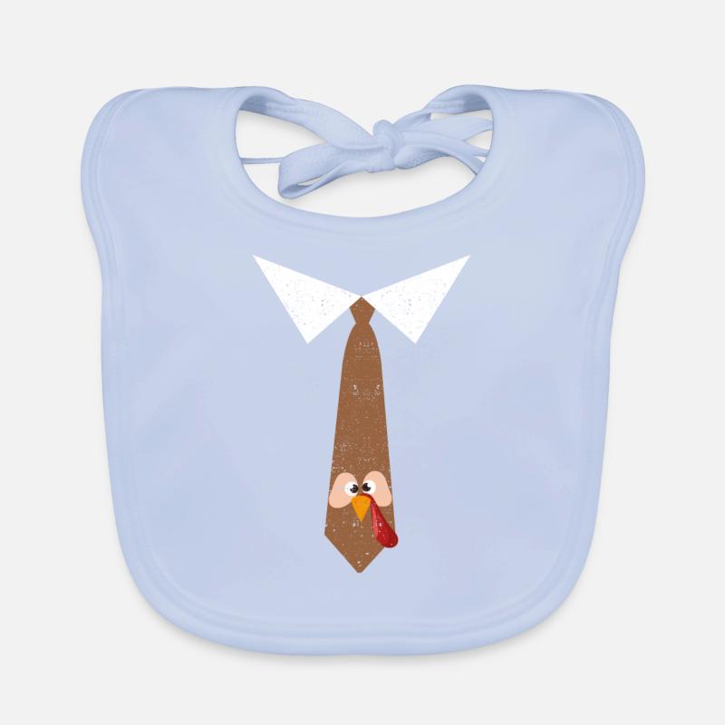 Cravate de dinde Drôle de dindes de Thanksgiving Bavoir bio Bébé