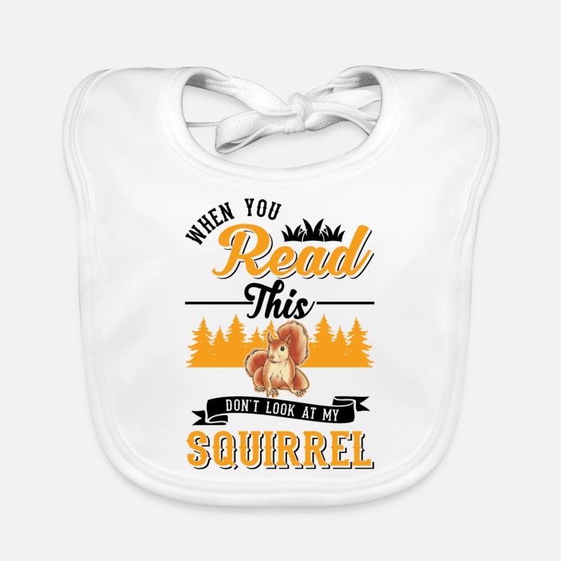 Eichhörnchen Geschenk Grauhörnchen Squirrel Baby Bio-Lätzchen