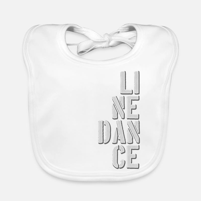 Line Dancing Line Dance - Baby Bio-Lätzchen - Weiß