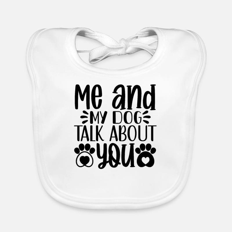 Mon chien et moi parlons de vous Bavoir bio Bébé