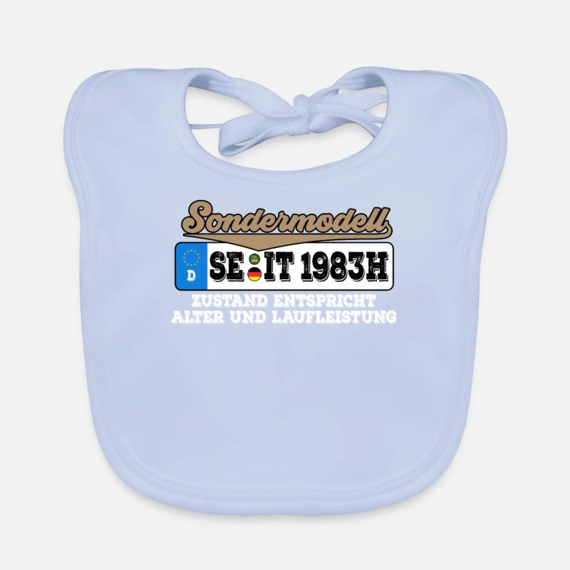 1983 Kennzeichen Geburtstag Baby Bio-Lätzchen