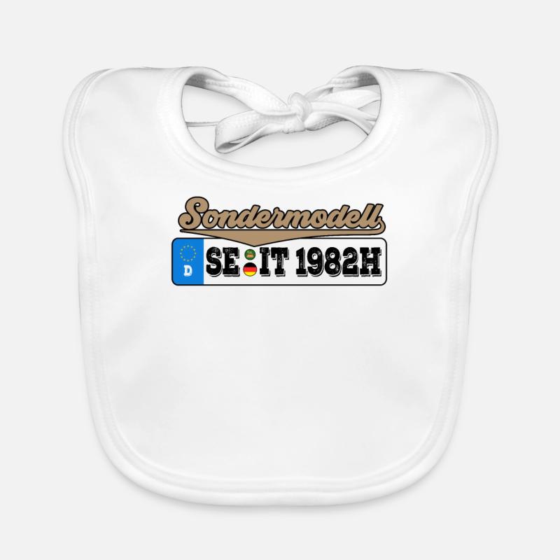 1982 Kennzeichen Geburtstag Baby Bio-Lätzchen