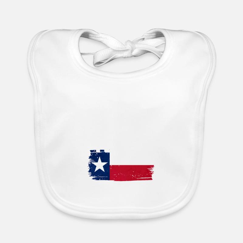 Texas - Bavoir bio Bébé - blanc