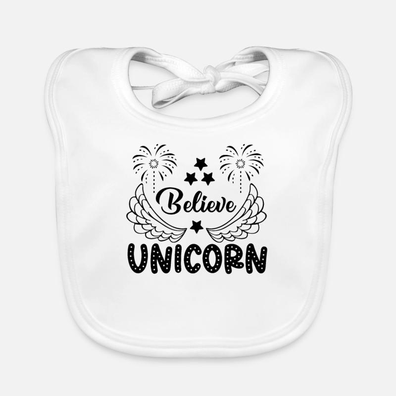 Glaube an Einhörner Unicorn Baby Bio-Lätzchen