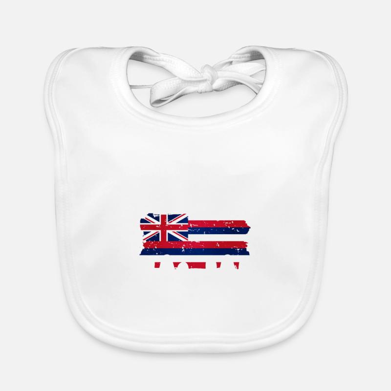 Hawaii - Baby Bio-Lätzchen - Weiß