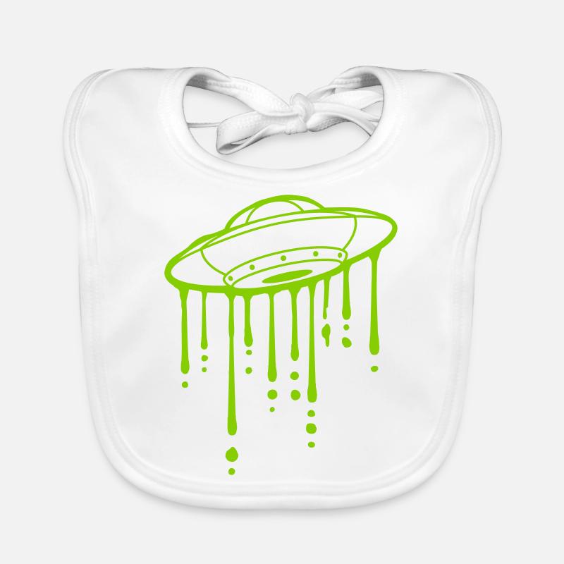Graffiti Slime Drops UFO Organic Baby Bibs