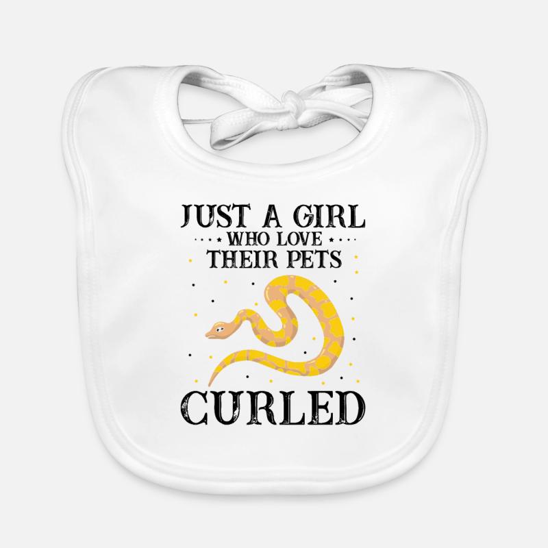 King python design for snake lovers Organic Baby Bibs