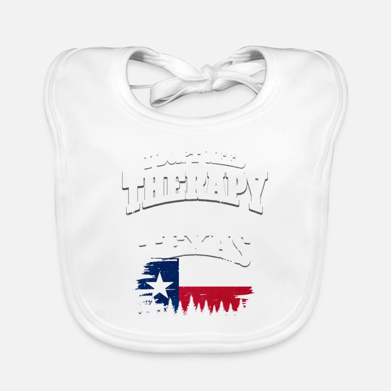 Texas - Bavoir bio Bébé - blanc