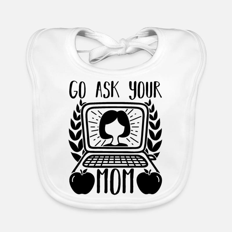 Go Ask Your Mom Home Office Remote Worker Organic Baby Bibs