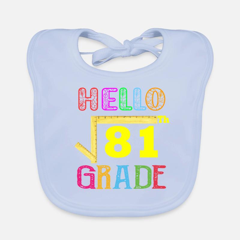 Hello 9th Grade Funny Square Root of 81 Math Organic Baby Bibs