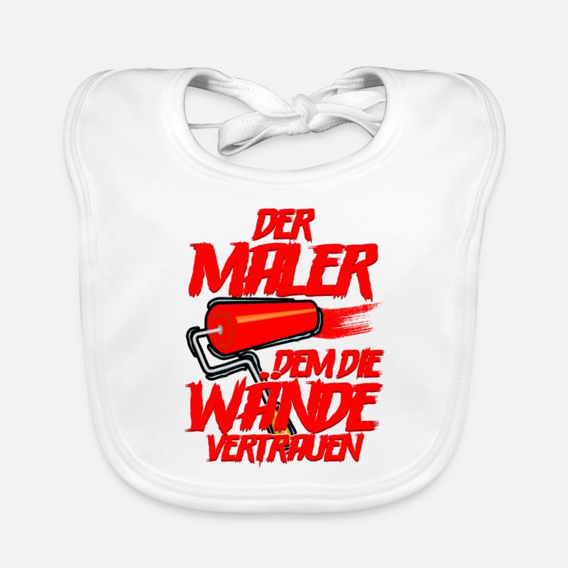 Maler - Baby Bio-Lätzchen - Weiß