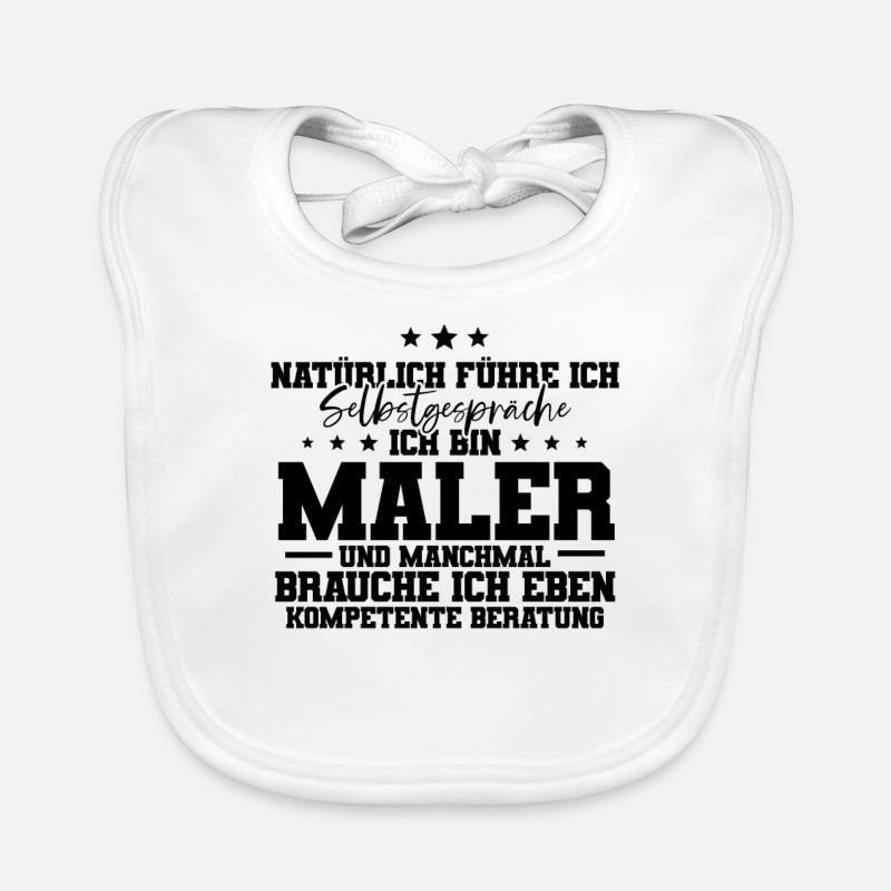 Ich Bin Maler - Baby Bio-Lätzchen - Weiß