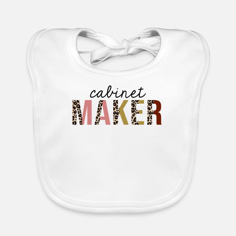 Cabinet Maker Leopard Print Funny Organic Baby Bibs