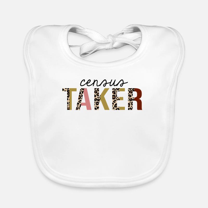 Census Taker Leopard Print divertente Bavaglino ecologico per neonato
