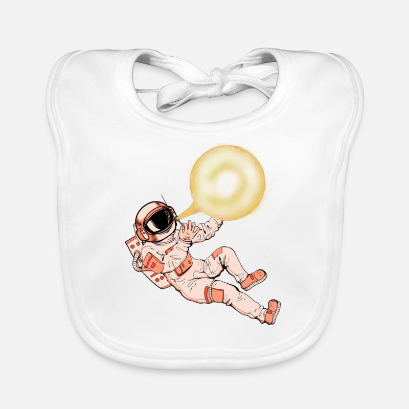 Astronaute avec le vaisseau spatial Spaceship Moon Spaceship Bavoir bio Bébé