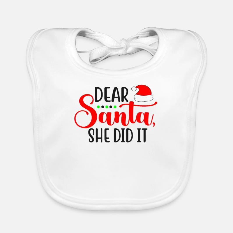 Dear Santa Claus she was the Norwegian pattern Organic Baby Bibs
