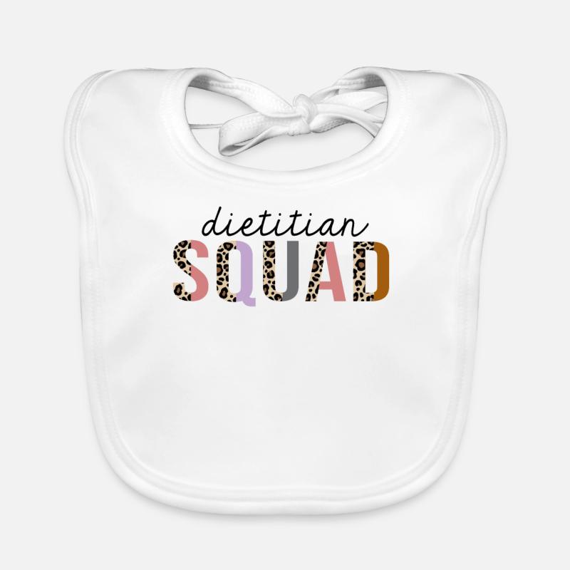 Dietitian Squad Leopard Print Funny Organic Baby Bibs