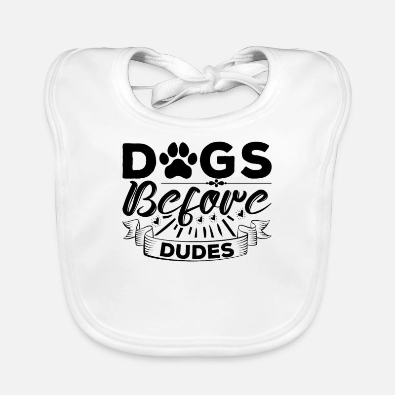 Chiens devant les gars Bavoir bio Bébé