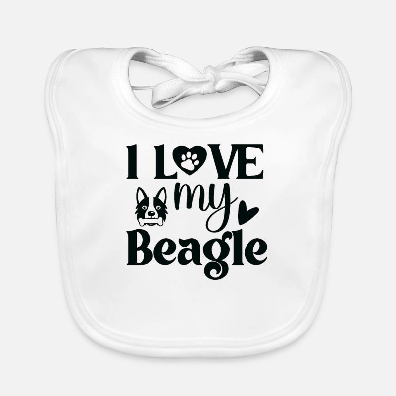 J’adore mon Beagle Bavoir bio Bébé