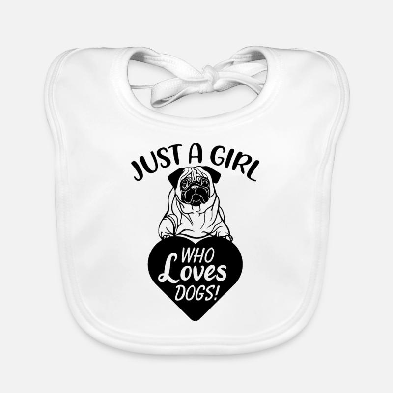 NUR EIN MÄDCHEN, DAS HUNDE LIEBT Baby Bio-Lätzchen