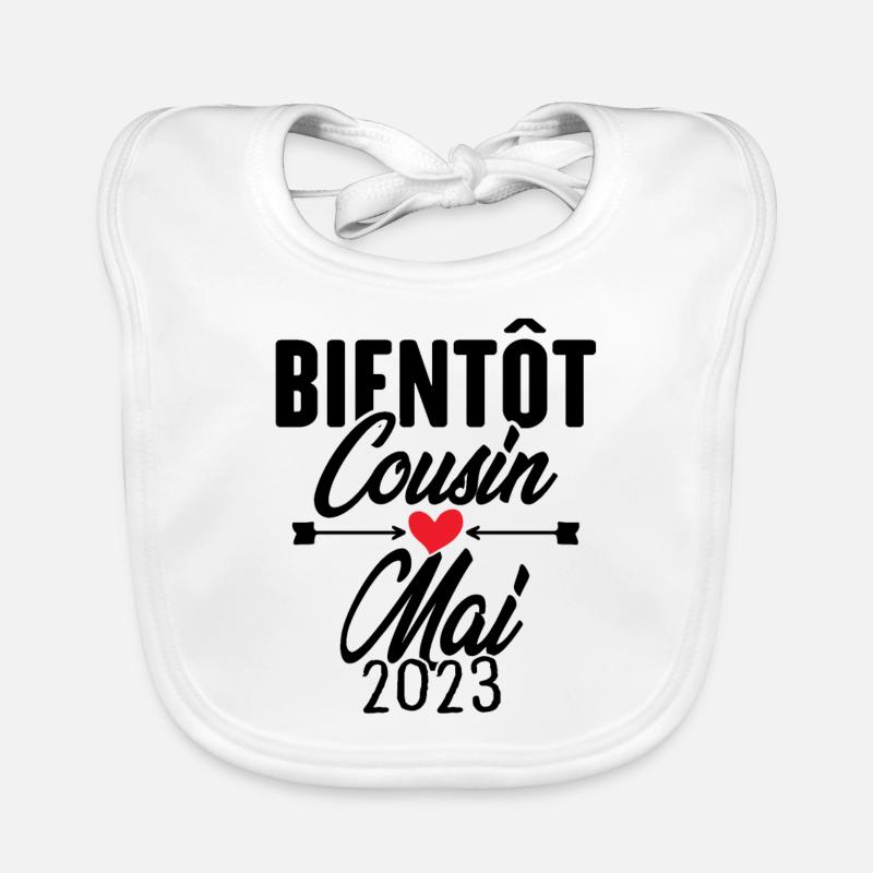 Bientôt Cousin Mai 2023, Annonce Grossesse Bavoir bio Bébé
