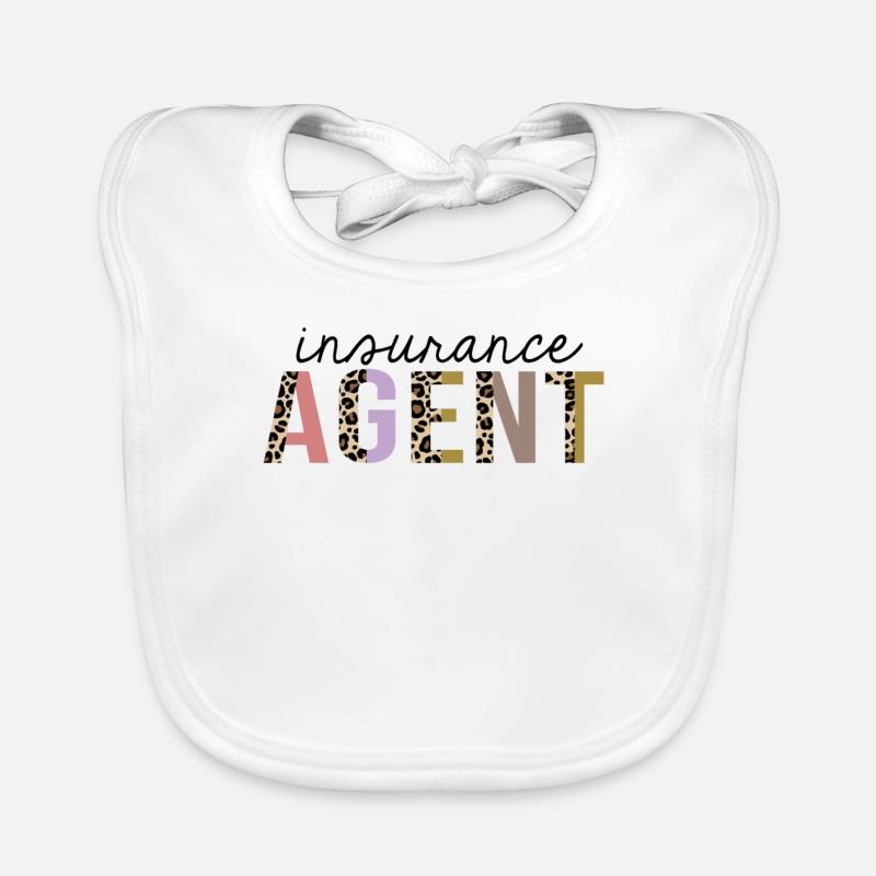Agent d’assurance Leopard Print Funny Bavoir bio Bébé
