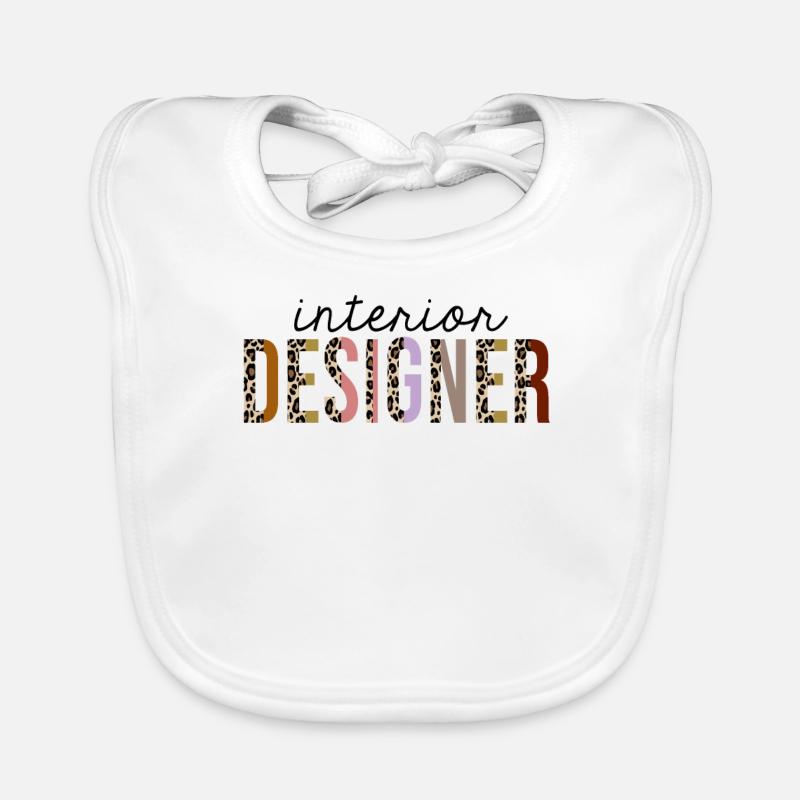 Interior Designer Leopard Print Funny Organic Baby Bibs