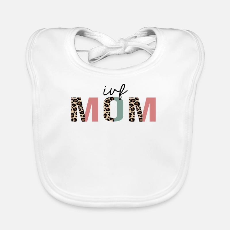 IVF Mom Leopard Print Funny Organic Baby Bibs