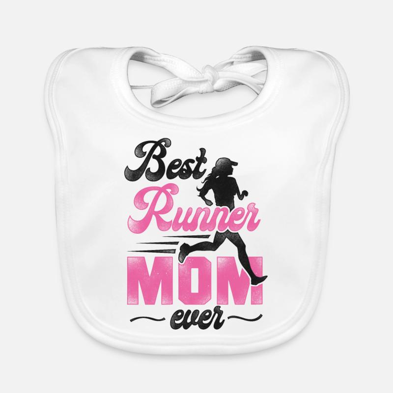 Running Runner Half Marathon Mom Organic Baby Bibs