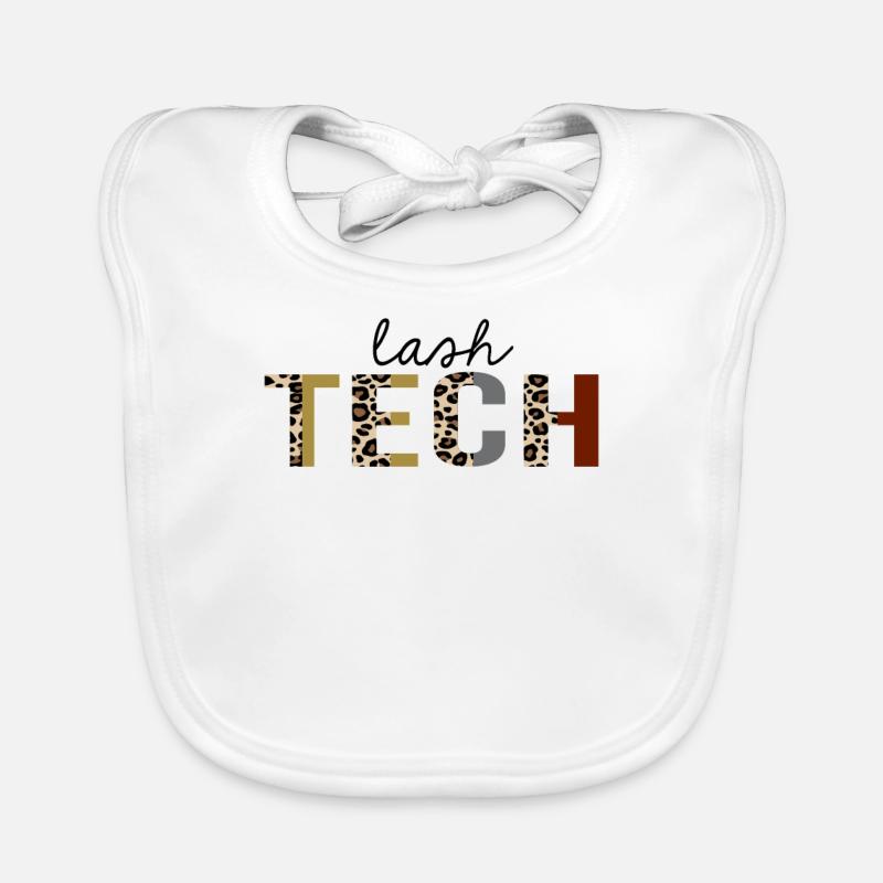Lash Tech Leopard Print Lustig Baby Bio-Lätzchen
