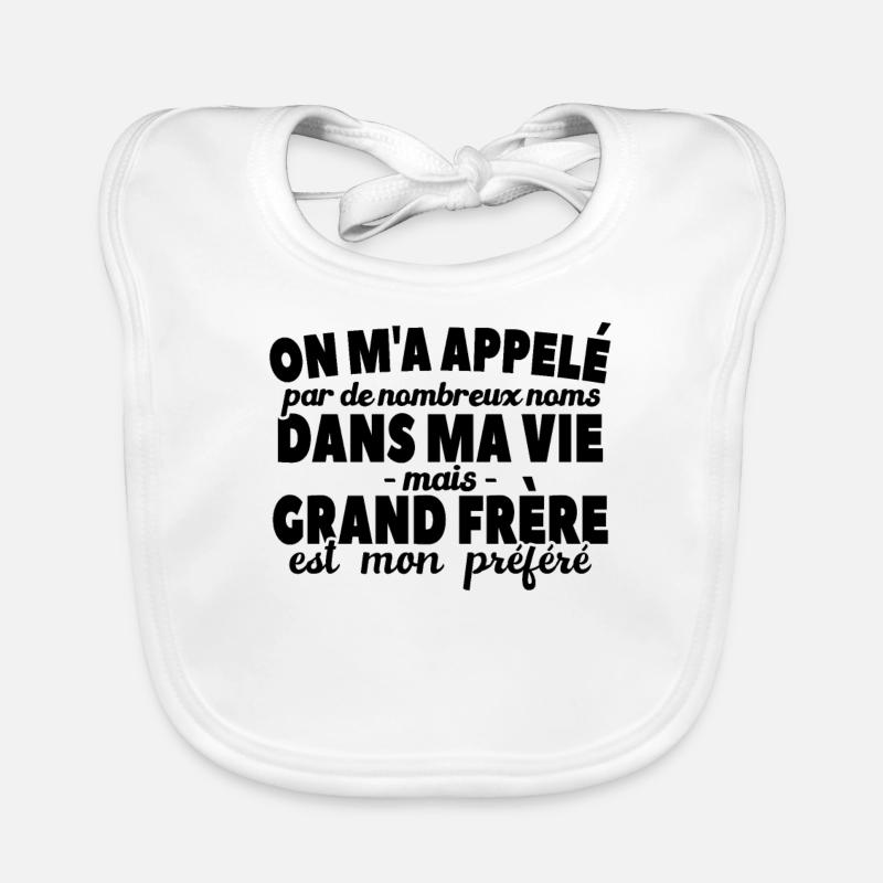 Grand-frère Est Nom Préféré Bavoir bio Bébé