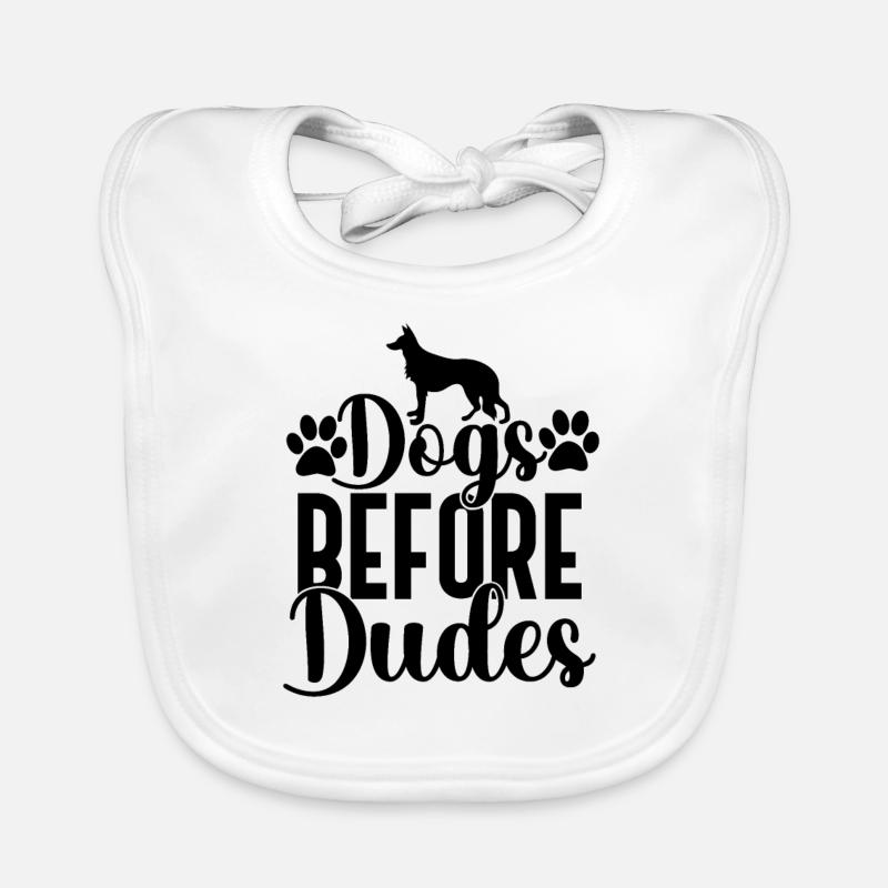Chiens devant les gars Bavoir bio Bébé