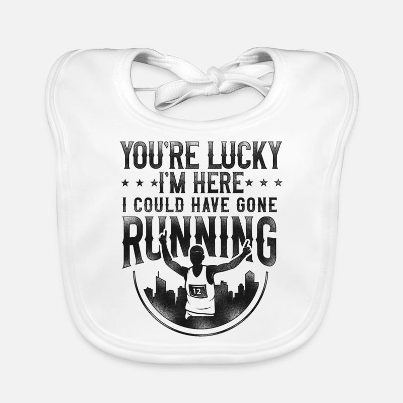 Running Runner Half Marathon Organic Baby Bibs
