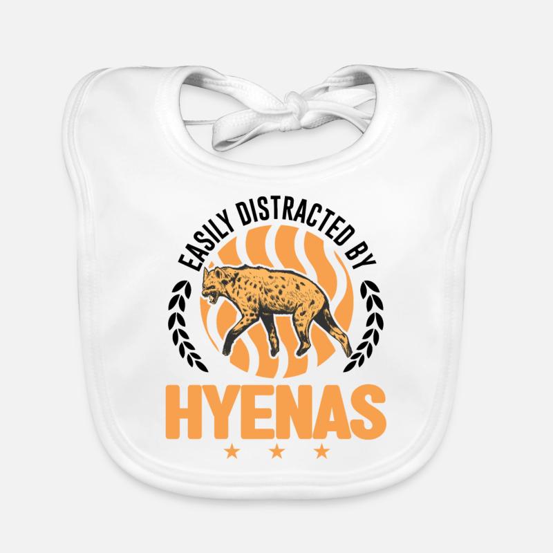 Easily distracted by Hyenas Erdwolf Hyäne Baby Bio-Lätzchen