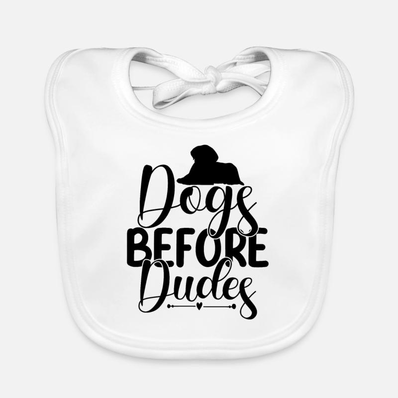 Chiens devant les gars Bavoir bio Bébé