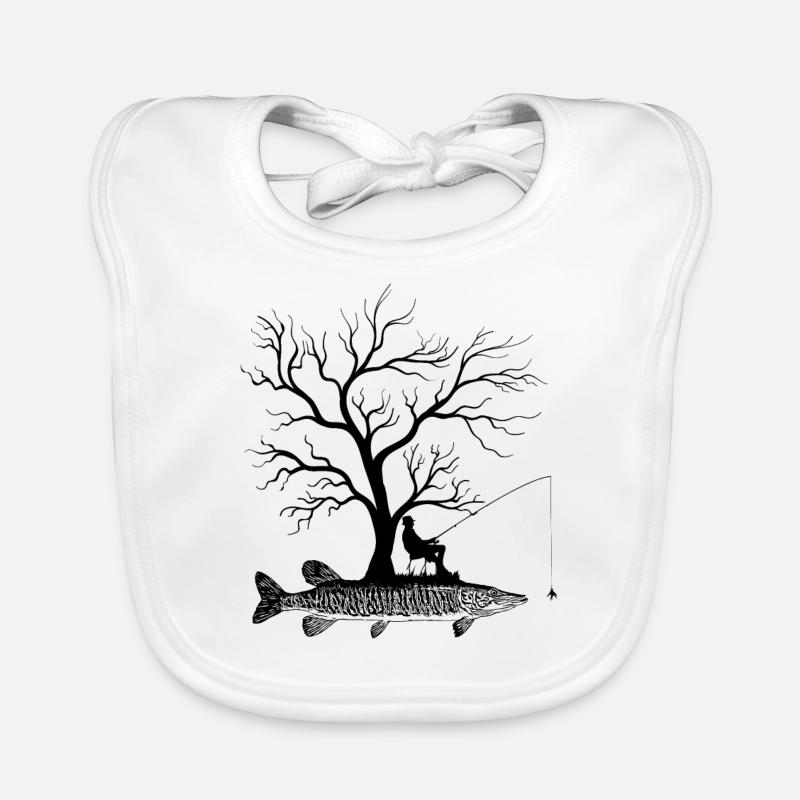 Graphic Tree - Fish Muscle Lung Organic Baby Bibs